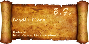 Bogdán Flóra névjegykártya